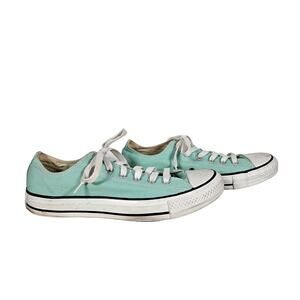 Converse All Star Womens Sneakers 9 Low Top Mint Green Canvas Casual Streetwear